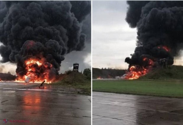 FOTO // Armata ucraineană a reușit să distrugă primul bombardier nuclear strategic al Rusiei, într-un atac cu drone asupra unei baze aeriene 