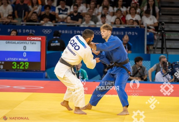 FOTO // Judocanul Mihail Latîșev, eliminat de la Jocurile Olimpice. Sportivul nostru de 20 de ani a cedat în fața campionului MONDIAL Tato Grigalashvili