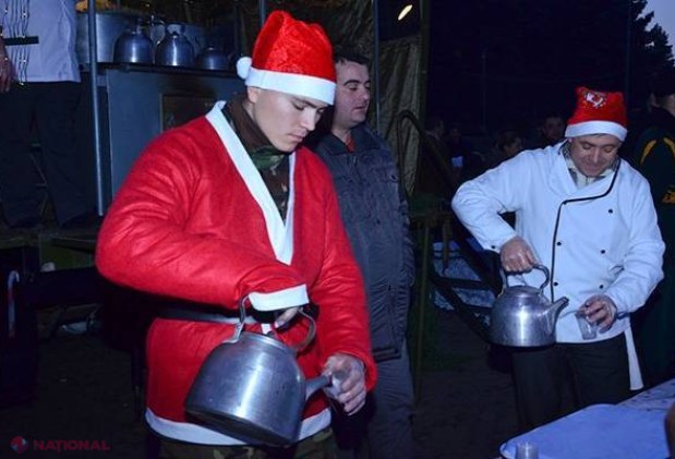 FOTO Moş Crăciun MILITAR, în centrul Chişinăului