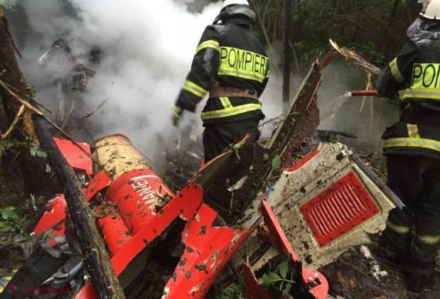 FOTO, VIDEO // Imagini de la locul prăbușirii elicopterului SMURD la Cantemir: A luat FOC la impactul cu solul