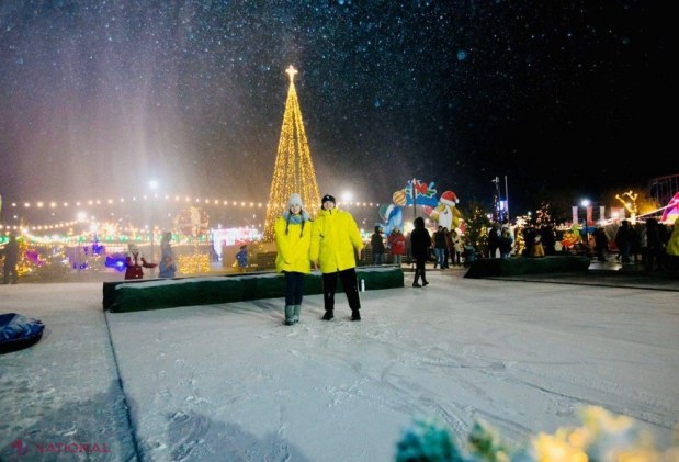 FOTO, VIDEO // Ilan Șor le-a făcut cadou orheienilor. „Orheiland” e singurul loc din R. Moldova unde NINGE