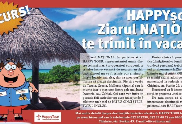 CONCURS // HAPPYșor și Ziarul NAȚIONAL te trimit în vacanță