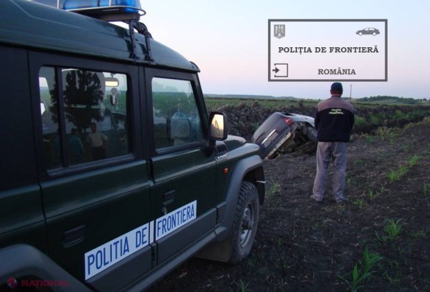 Șofer ghinionist! S-a răsturnat cu mașina plină cu țigări moldovenești de contrabandă