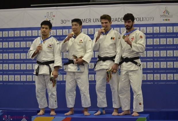 FOTO // Prima MEDALIE pentru R. Moldova la Universiada Mondială 2019. Victorie în 7 SECUNDE pentru Dorin Coțonoagă