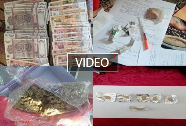 VIDEO // Patru puncte de comercializare a substanțelor narcotice din Chișinău, LICHIDATE: Sume și cantități importante de bani și droguri