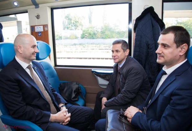 FOTO // Câți bani au PLĂTIT membrii Guvernului R. Moldova pentru a ajunge astăzi cu trenul la Ungheni
