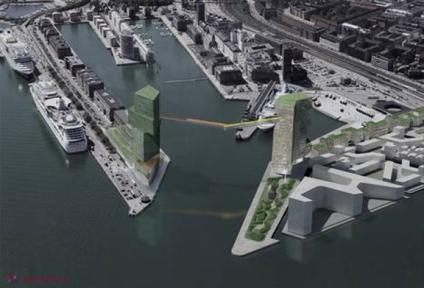 FOTO // POD inedit la Copenhaga, la înălţimea zgârie-norilor