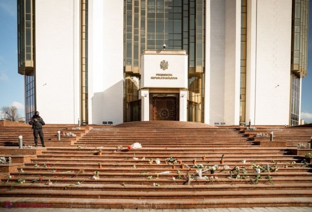 FOTO // „Bani de flori aveți, dar de pensii nu!”. Simpatizanții Partidului „ȘOR” i-a adus flori Maiei Sandu, inclusiv cactuși, pentru „ca să nu cheltuie banii poporului”