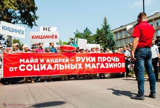 „Jos mâinile de pe magazinele sociale”. Mii de oameni au protestat împotriva intenției PAS, PPDA și PLDM de a lichida magazinele sociale