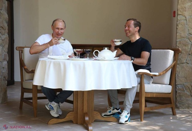 VIDEO, FOTO // Putin şi Medvedev, surprinşi într-o IPOSTAZĂ INEDITĂ