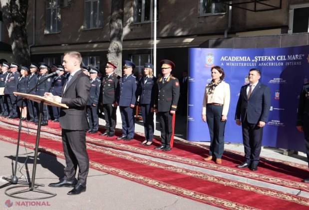 FOTO // Adrian Dupu, la ceremonia de depunere a jurământului de către noua promoție de studenți ai Academiei „Ștefan cel Mare