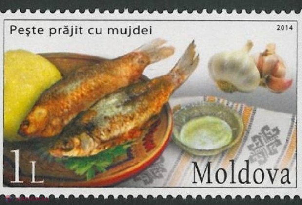 NOU // Mărci poștale cu pește PRĂJIT, MUJDEI și zeamă de găină cu PĂTRUNJEL 
