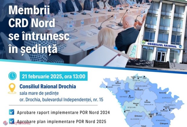 Nouă strategie de dezvoltare regională pentru 2025, stabilită la ședința CRD Nord din Drochia 