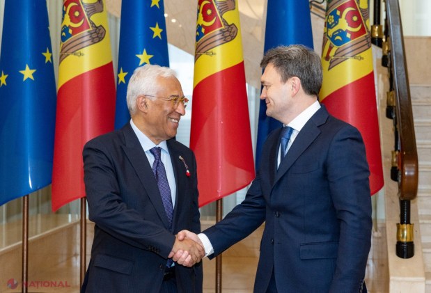Premierul Dorin Recean discută cu António Costa despre sprijinul european pentru dezvoltarea Moldovei și drumul către integrare europeană