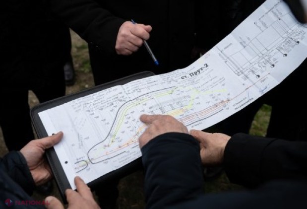 Viceprim-ministrul Vladimir Bolea și oficiali din România examinează modernizarea stației feroviare Prut 2 pentru eficientizarea transportului de marfă