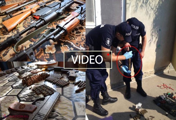 VIDEO // Un bărbat din Ialoveni și-a transformat casa într-un adevărat arsenal: Cantitate impresionantă de armament 