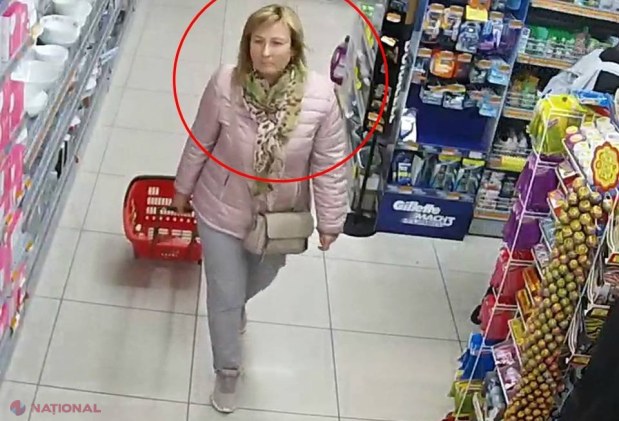 VIDEO RUȘINOS // Ce-a făcut această doamnă respectabilă într-un supermarket din Chișinău: Poliția o caută