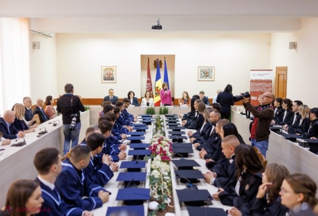 Maia Sandu îndeamnă noii absolvenți ai Institutului Național al Justiției să protejeze democrația și dreptatea