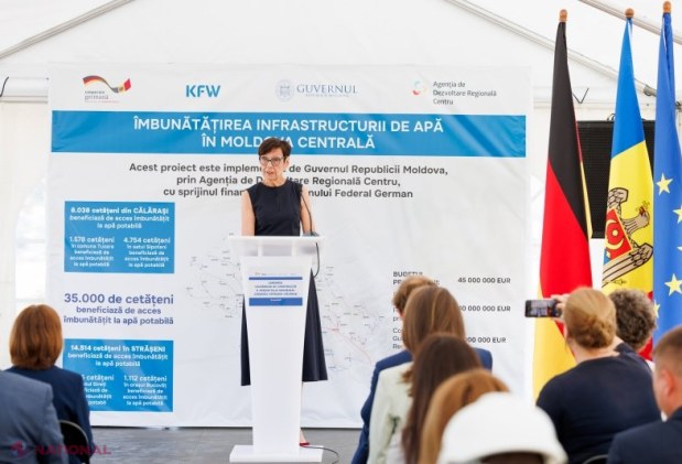 Maia Sandu marchează startul lucrărilor la apeductul vital Chișinău - Strășeni - Călărași, susținut de Germania