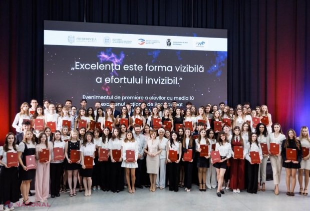 Maia Sandu felicită tinerii excelenți ai Moldovei: 78 de elevi au obținut media 10 la bacalaureat