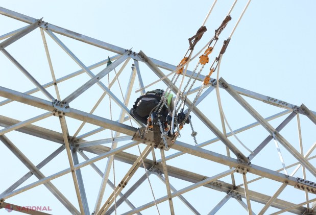 Avans important la linia de interconexiune Vulcănești–Chișinău: peste 22% din conductoare întinse și 93% din fundații finalizate