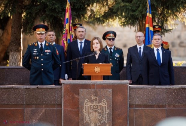 Maia Sandu subliniază importanța unei armate moderne pentru protejarea păcii de Ziua Armatei Naționale