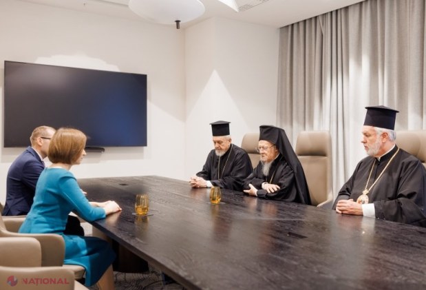 Maia Sandu, întâlnire importantă cu Patriarhul Ecumenic Bartolomeu la București: Dialog despre credință și solidaritate în promovarea păcii