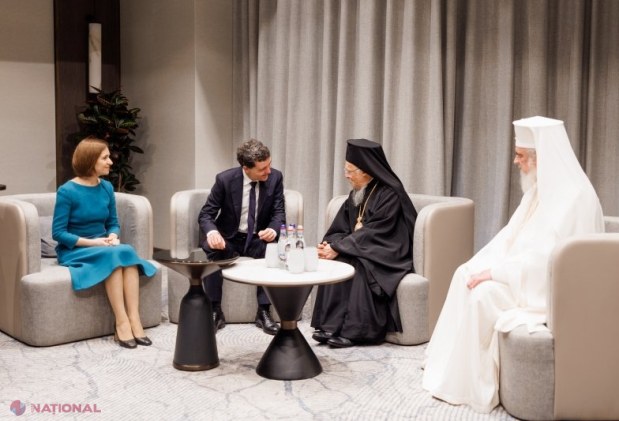 Maia Sandu, întâlnire importantă cu Patriarhul Ecumenic Bartolomeu la București: Dialog despre credință și solidaritate în promovarea păcii