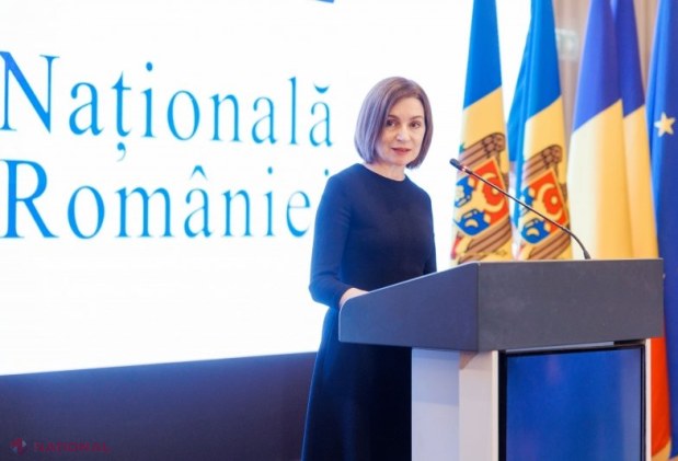 Maia Sandu subliniază importanța sprijinului României pentru Moldova, la recepția de Ziua Națională a României