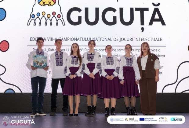 Peste 250 de tineri și-au testat inteligența la finala campionatului „Sub cușma lui Guguță” la Palatul Republicii