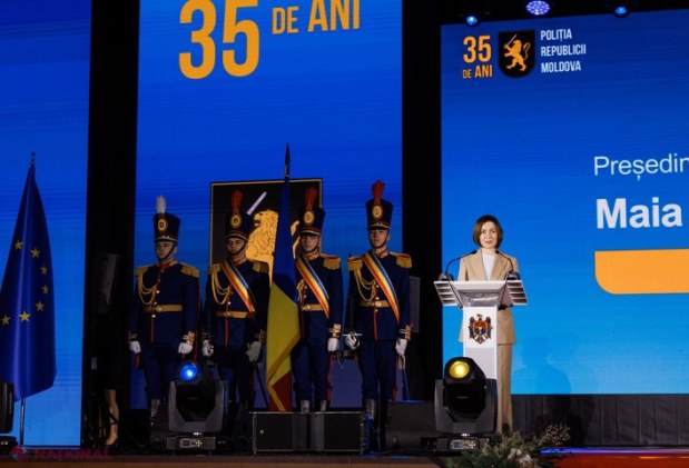 Maia Sandu recunoaște rolul esențial al Poliției Naționale în apărarea democrației și securității Republicii Moldova