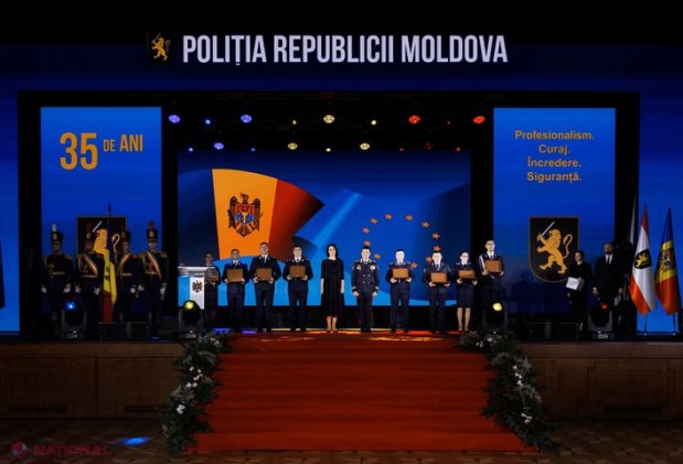Maia Sandu recunoaște rolul esențial al Poliției Naționale în apărarea democrației și securității Republicii Moldova