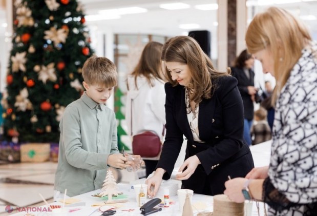 Pomul de Crăciun inaugurat la Președinție de Maia Sandu și copiii angajaților: programul vizitelor