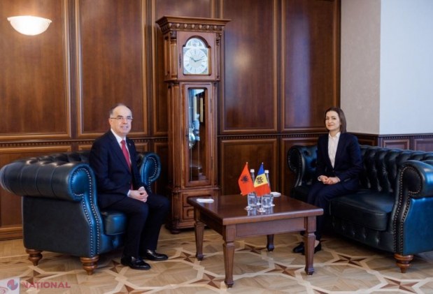 Maia Sandu găzduiește la Chișinău prima vizită oficială a președintelui Albaniei după peste 20 de ani, cu accent pe parcursul european comun