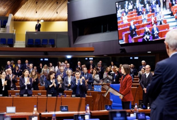 Maia Sandu avertizează la Strasbourg: Europa, prinsă între războiul din Ucraina și războiul hibrid împotriva democrațiilor