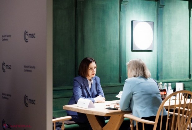 Maia Sandu, la Conferința de Securitate de la München: „Moldova poate fi în prima linie a războiului hibrid purtat de Rusia, dar locul ei este în Uniunea Europeană”