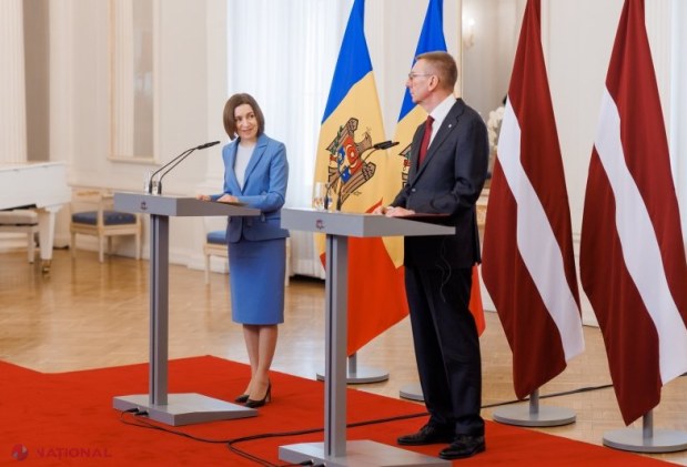 Maia Sandu, la Riga: sprijin ferm din partea Letoniei pentru aderarea rapidă a Moldovei la Uniunea Europeană