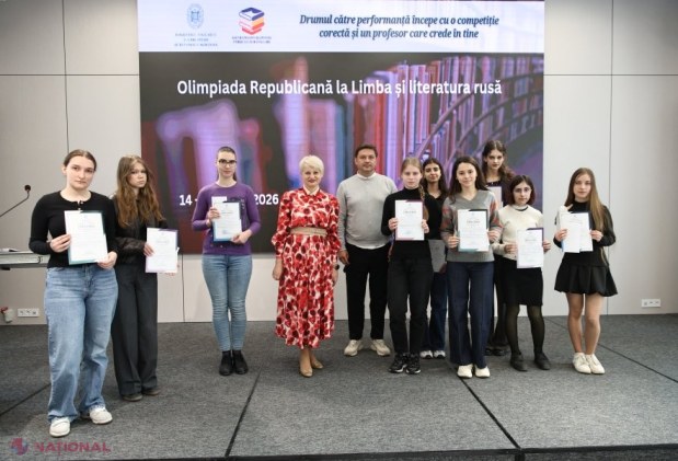 40 de elevi din toată țara, premiați la Olimpiada Republicană la limba și literatura rusă