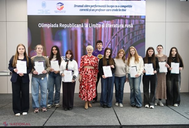 40 de elevi din toată țara, premiați la Olimpiada Republicană la limba și literatura rusă