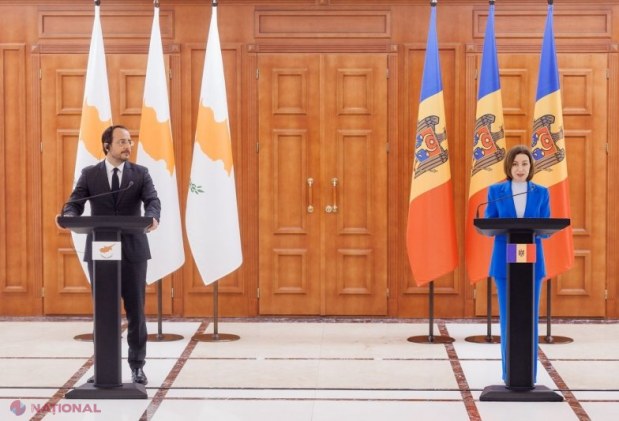 Maia Sandu și președintele Ciprului, Nikos Christodoulides, discută la Chișinău sprijinul european pentru aderarea Republicii Moldova la UE