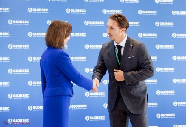 Maia Sandu, premiată la Forumul GLOBSEC de la Praga pentru apărarea democrației și parcursul european al Moldovei