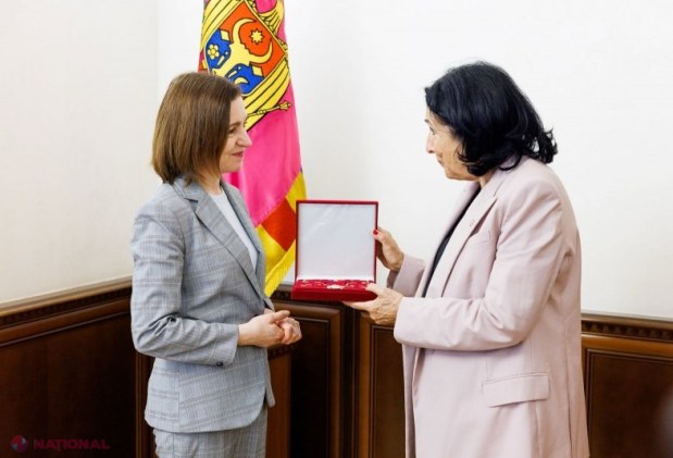 Maia Sandu i-a înmânat „Ordinul Republicii” fostei președinte a Georgiei, Salomé Zourabichvili