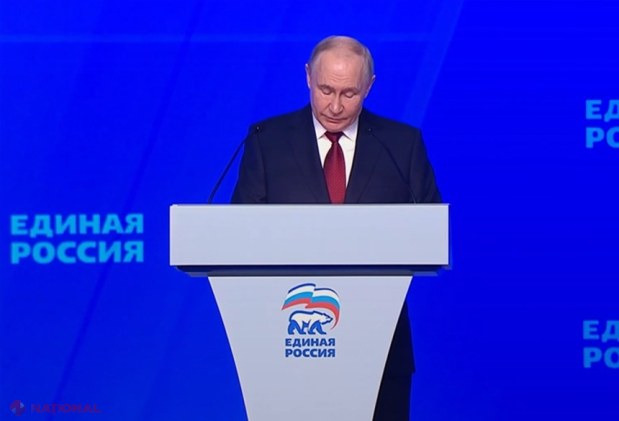 Putin promite la Congresul Rusiei Unite să ”asigure” securitatea țării în fața atacurilor ucrainene asupra infrastructurii militare și energetice