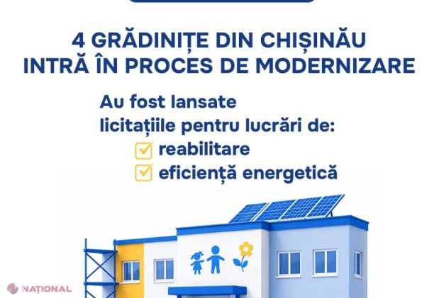 Patru grădinițe din Chișinău vor fi modernizate cu sprijinul Băncii Mondiale în cadrul proiectului EQIP