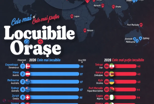 Copenhaga, în fruntea topului mondial al orașelor locuibile în 2026. Ce locuri caută moldovenii când vor o viață mai bună?
