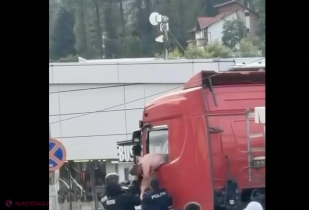 Șoferul de TIR care a blocat DN1 la Bușteni, arestat preventiv pentru ultraj după atacul la adresa polițiștilor
