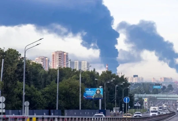 Atac ucrainean cu peste 400 de drone lovește regiunea Moscova: zece răniți, instalația industrială Iujnie Vrata și un depozit de petrol în flăcări