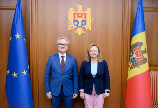 Secretarul de stat Carolina Perebinos laudă sprijinul elvețian pentru dezvoltarea Moldovei la încheierea mandatului lui Guido Beltrani