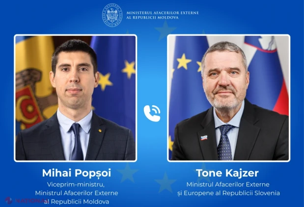 Mihai Popșoi și noul ministru sloven de externe, Tone Kajzer, discută despre sprijinul pentru integrarea europeană a Republicii Moldova și extinderea cooperării bilaterale