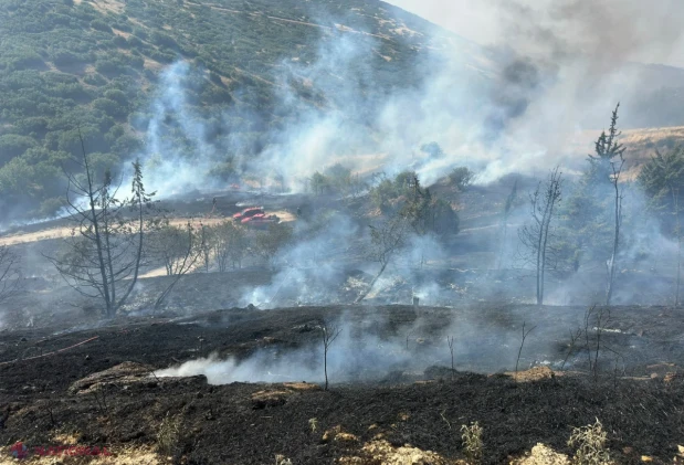 Pompierii moldoveni detașați în Grecia au stins un incendiu de vegetație lângă localitatea Derveni